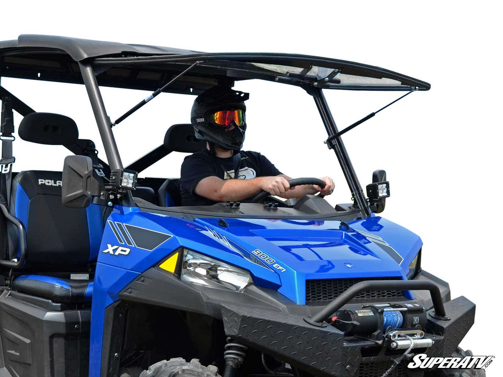 Super ATV POLARIS RANGER XP 1000 SCRATCH RESISTANT FLIP WINDSHIELD