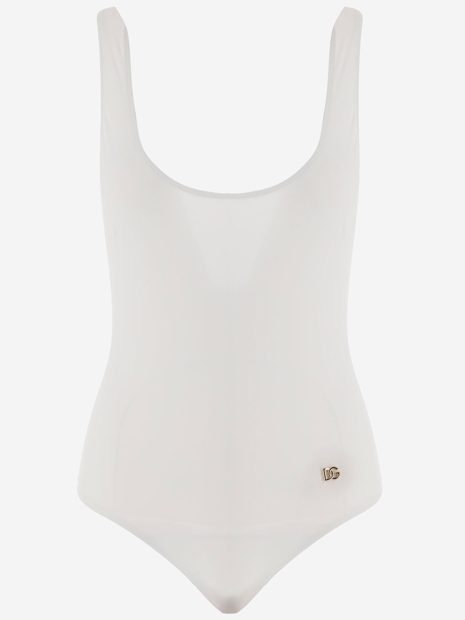 Dolce & Gabbana Stretch Nylon One Piece Swimsuit With Logo