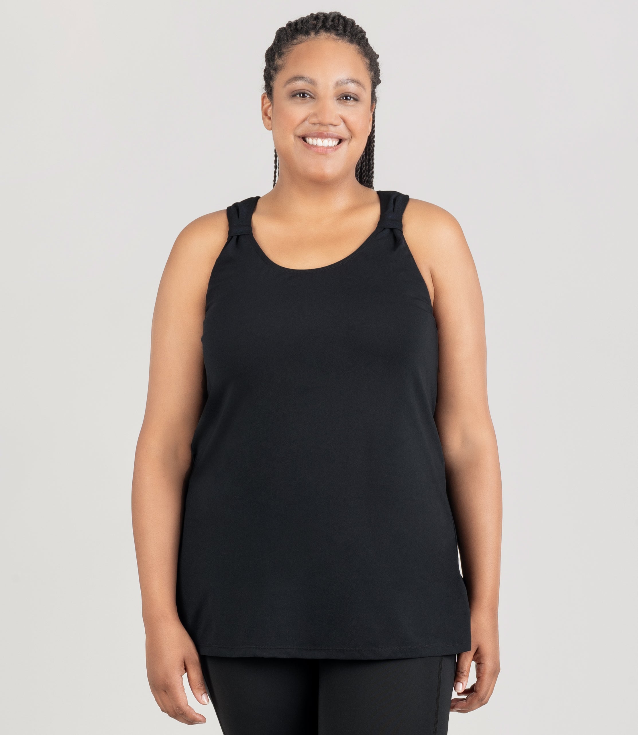 QUANZHOU SKYWAVES FASHION AquaSport Hanalei Tankini Top Black