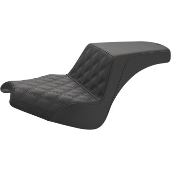 Saddlemen Step Up Seat Indian Chief, Chief Dark Horse Black LS Front/Smooth Rear