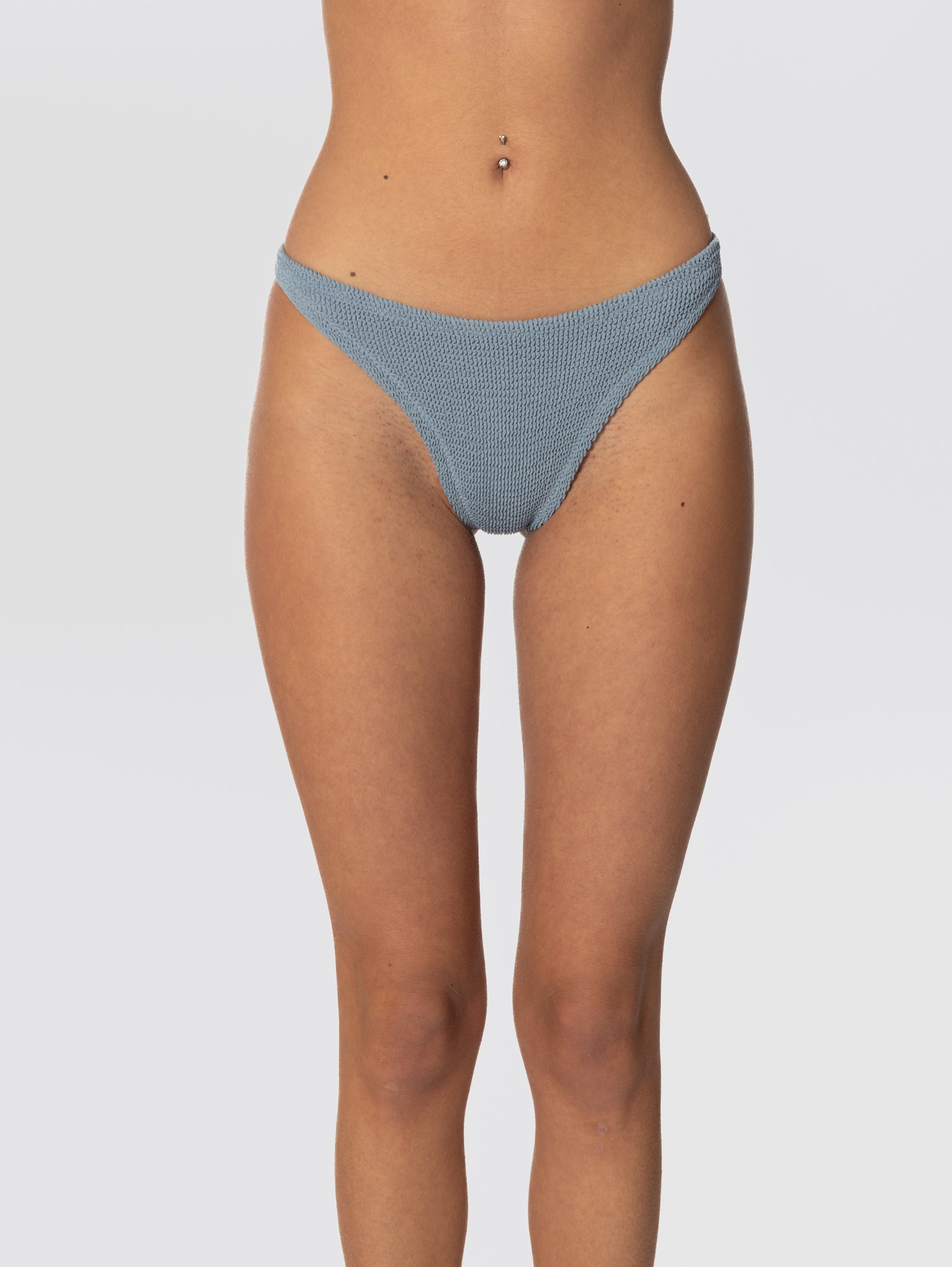 MC2 SAINT BARTH Slip da Bagno Increspato Lurex Naomi Blu