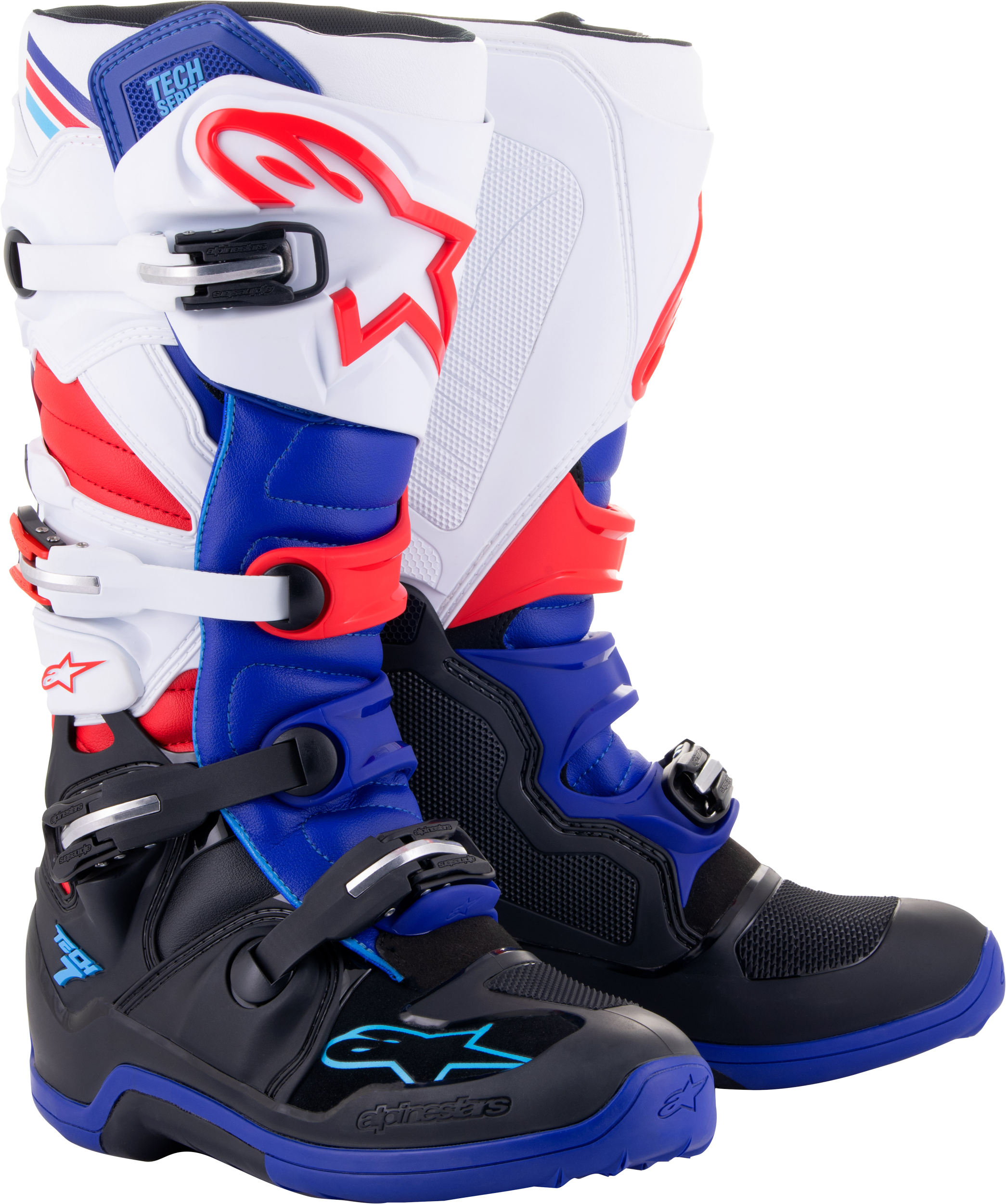 Alpinestars Tech 7 Boots   Black/Blue/Red/White Size 11 (Part Number: 2012014 1732 11)