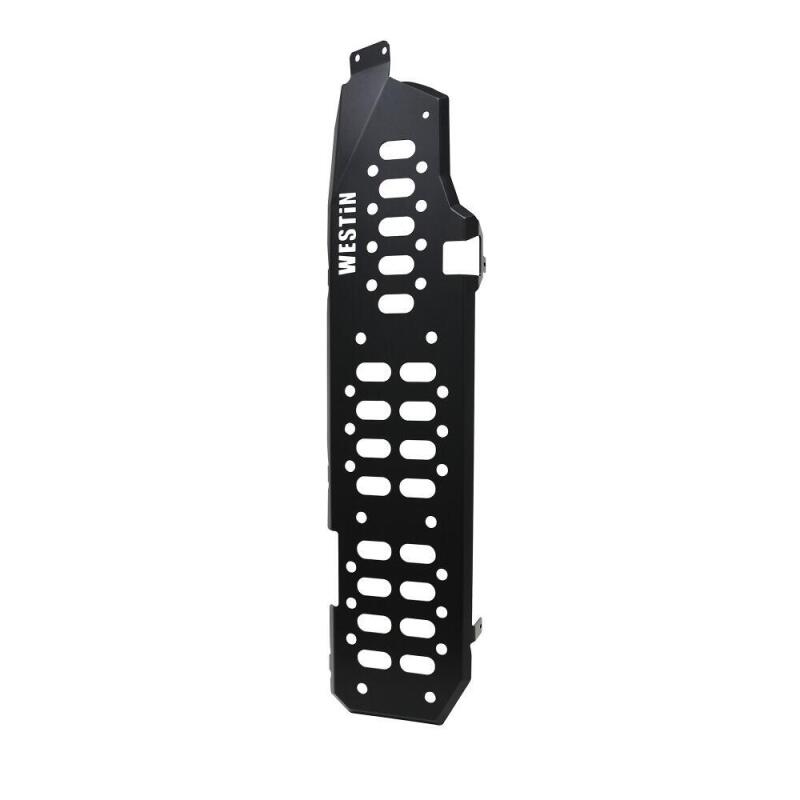 Westin 07 17 Jeep Wrangler Unlimited Gas Tank Skid Plate   Textured Black