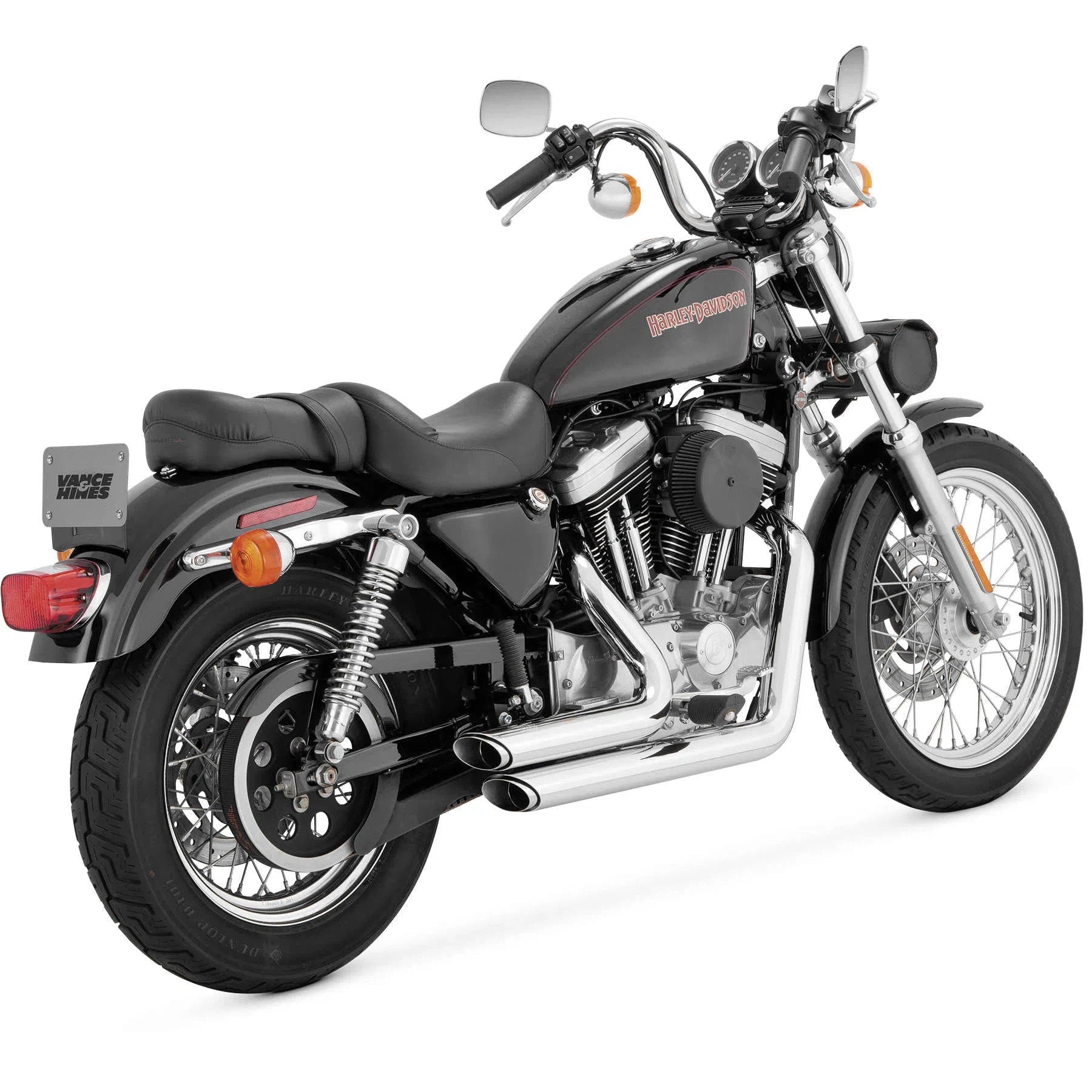 VANCE AND HINES Vance & Hines 17223 Chrome Shortshots Staggered Exhaust for Harley Sportster XL 99 03