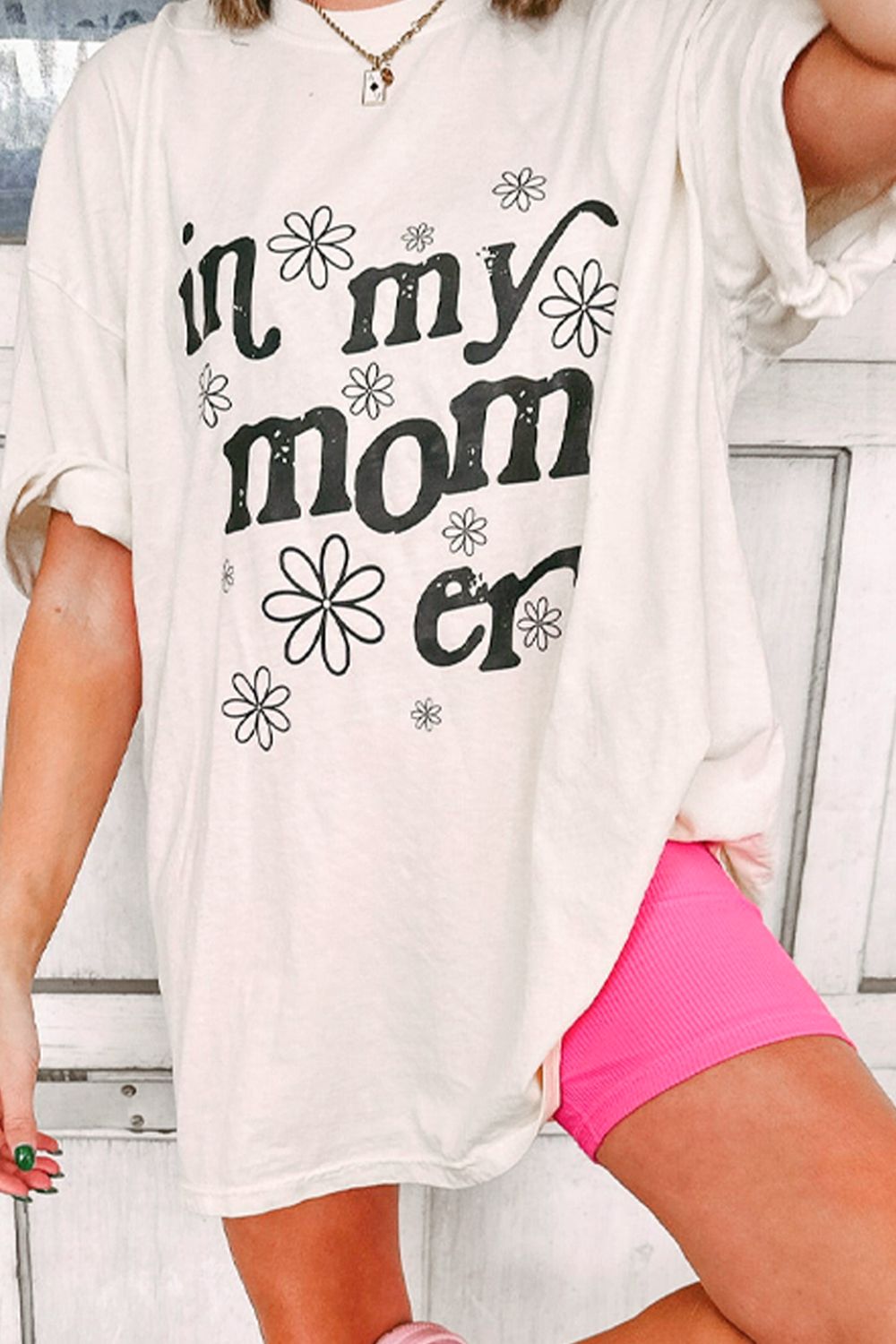TRENDSI IN MY MOM ERA Round Neck Short Sleeve T Shirt