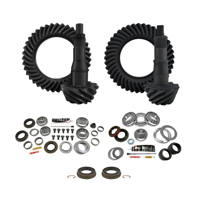 YUKON GEAR & AXLE Yukon Gear & Install Kit Package for 00 10 Ford F150 9.75in Front & Rear 3.73 Ratio