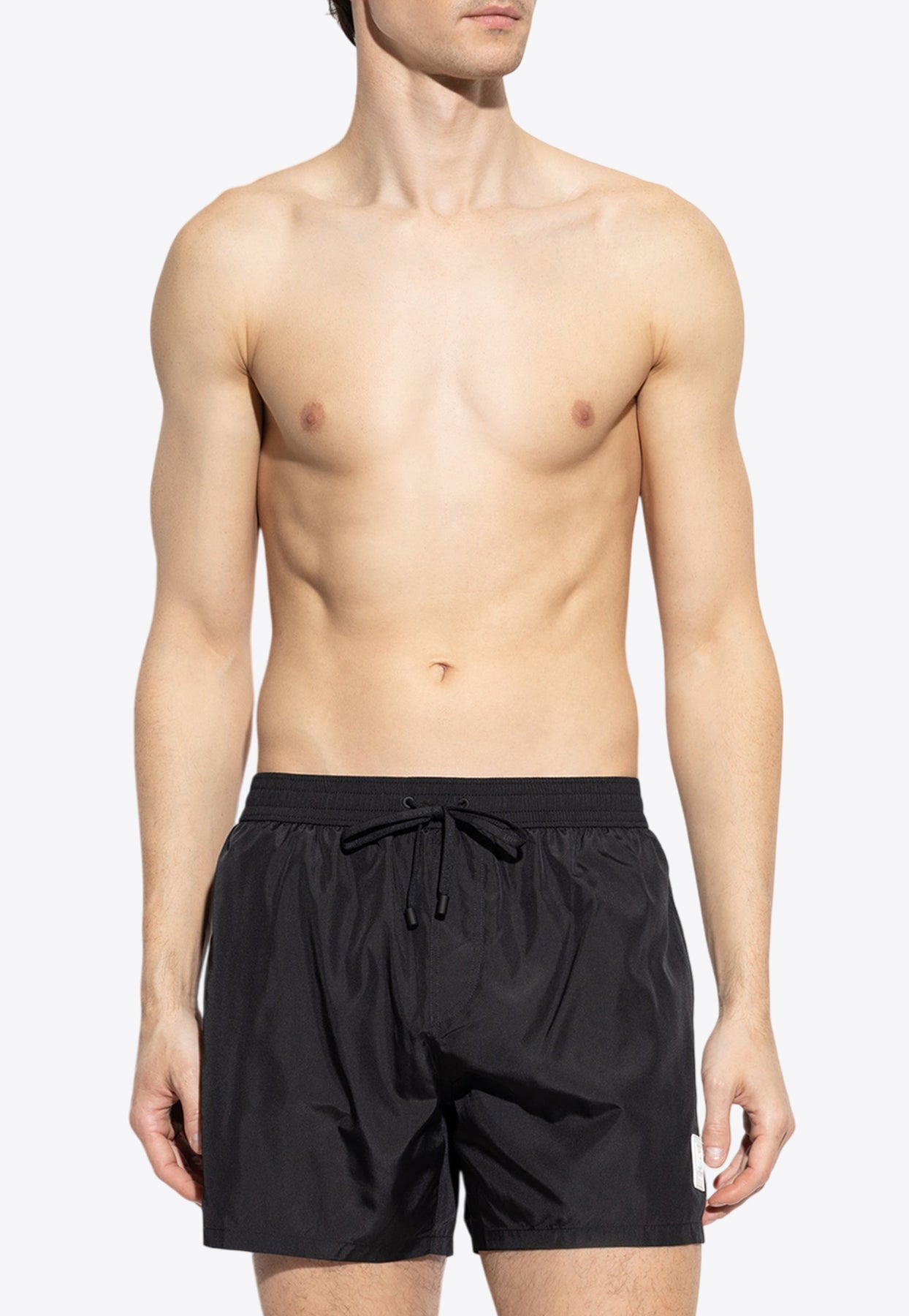 BALMAIN Logo Patch Swim Shorts