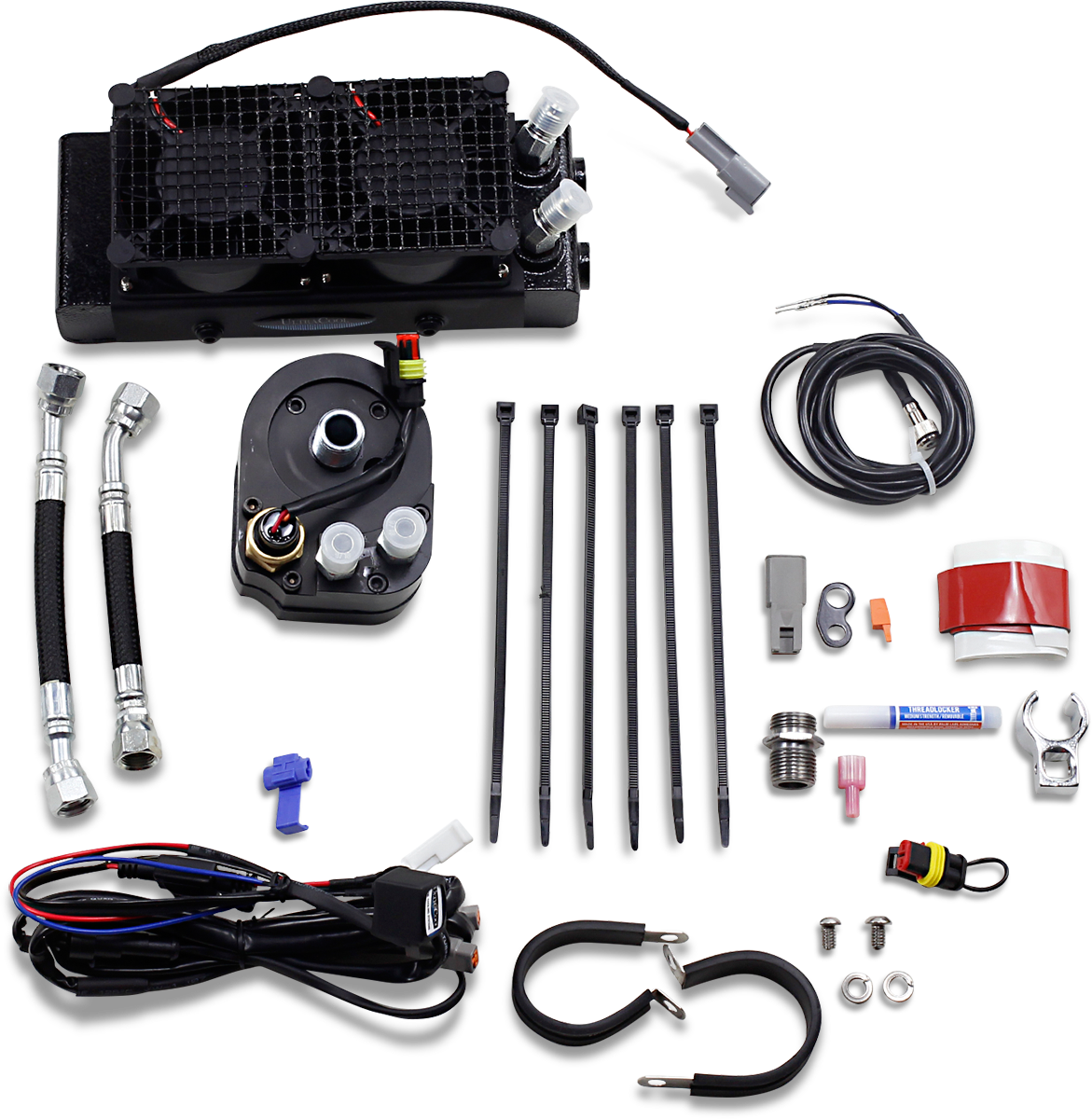 ULTRACOOL Oil Cooler Kit   Naked   Dyna/FXR/Softail/Touring