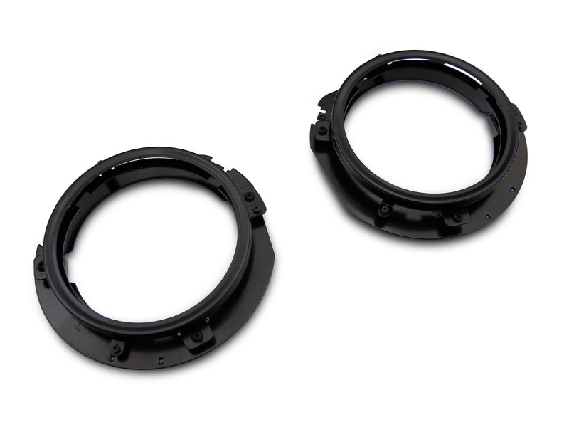 Raxiom 18 23 Jeep Wrangler JL 7 In Headlight Retro Fit Kit w/ Harness  Blk Housing (Clear Lens)