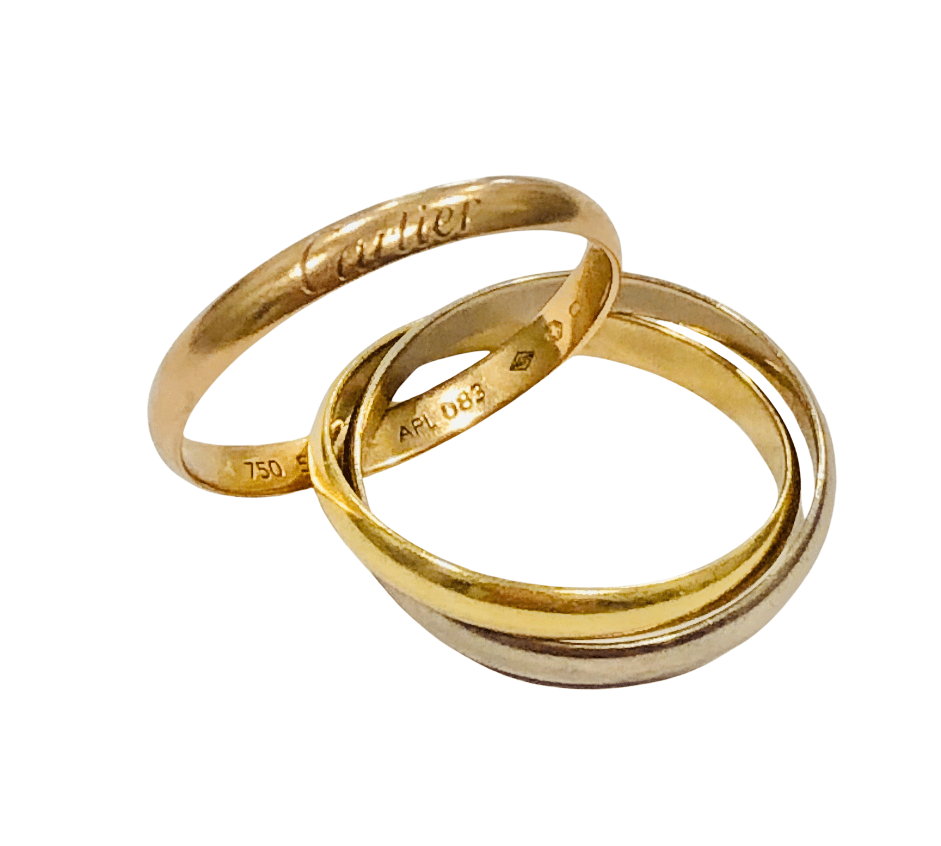 COMPTOIR D'AVRON Cartier   Ring Trinity Three Golds