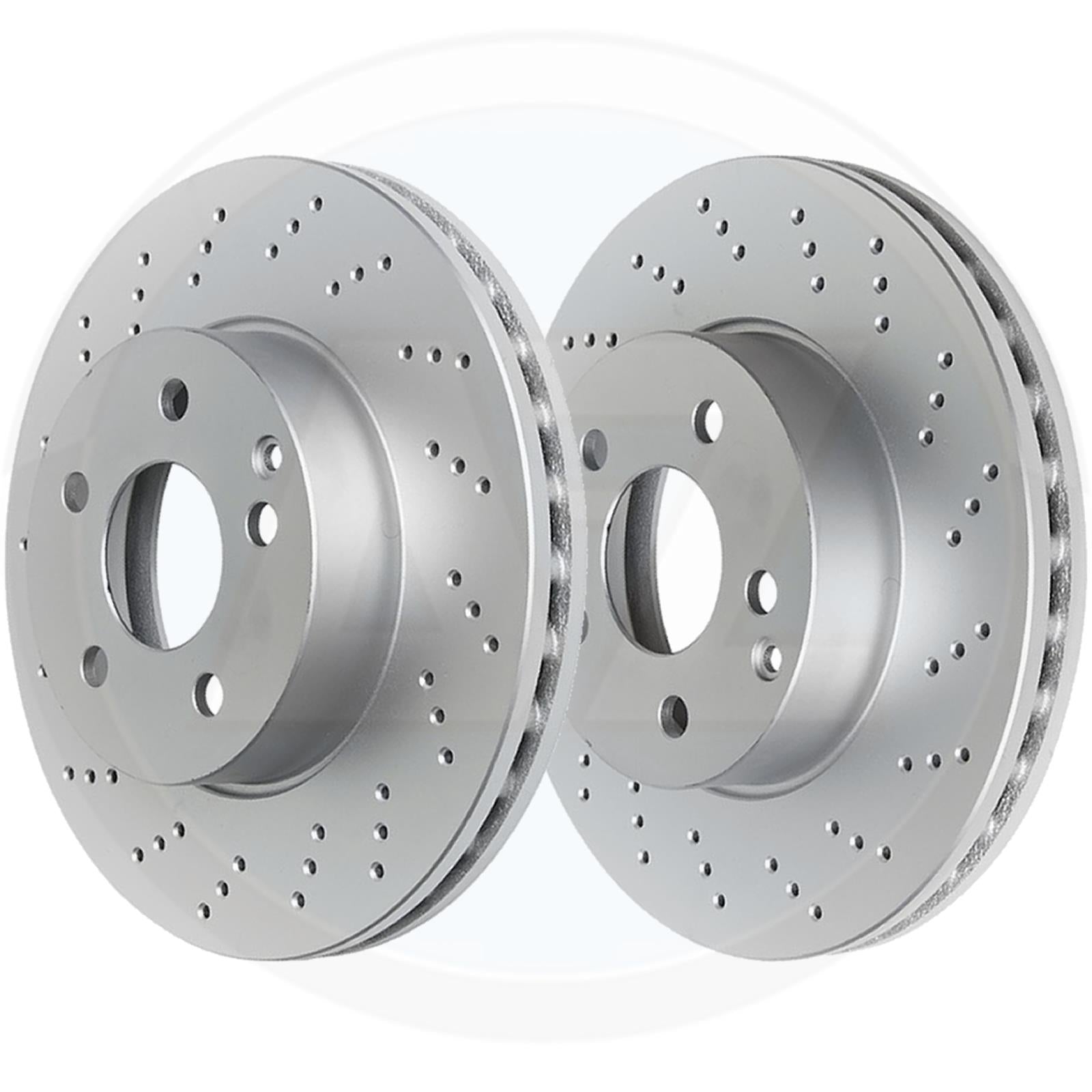 KINETIX FOR AUDI Q4 CUPRA BORN SKODA ENYAQ VW ID.4 ID.5 ID.7 DRILLED BRAKE DISCS FRONT