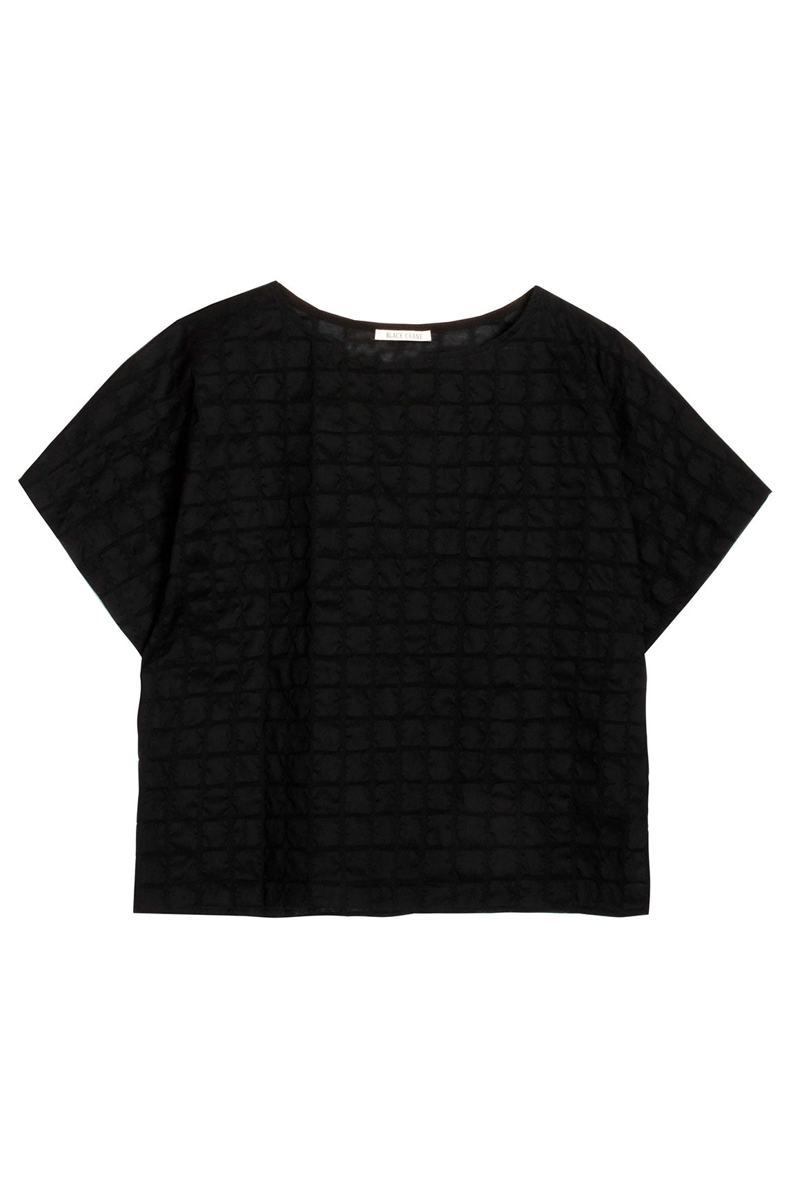 BLACK CRANE Black Ripple Top