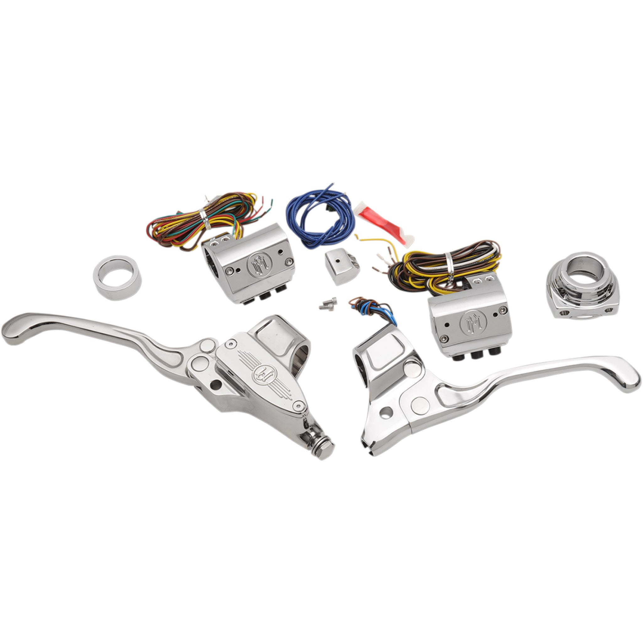 PERFORMANCE MACHINE (PM) 0610 1672 0062 4019 CH Handlebar Control Kit   Handlebar Control Set   Cable   9/16" Master Cylinder   Chrome