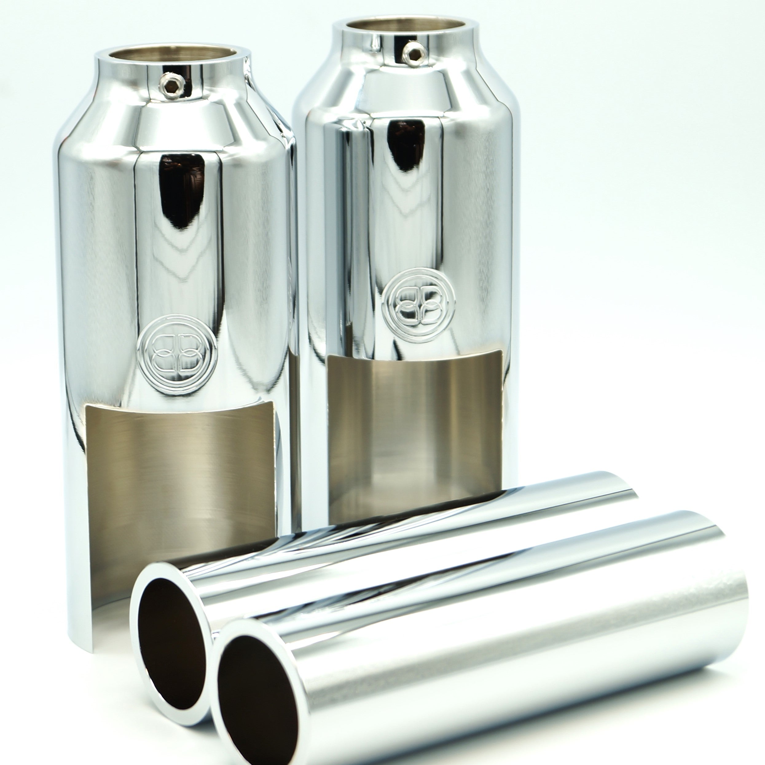 ROGUE MOTORCYCLES Yamaha XVS650 V star Full Fork Cover Set   Chrome