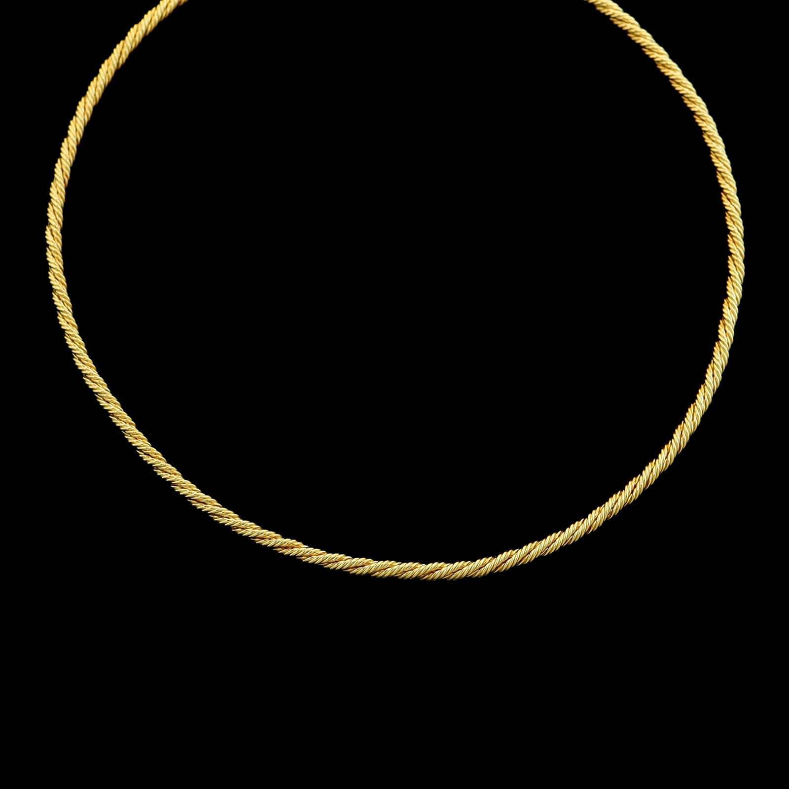 LONG'S ESTATE COLLECTION 18K Yellow Gold Estate Twisted Coil Necklace