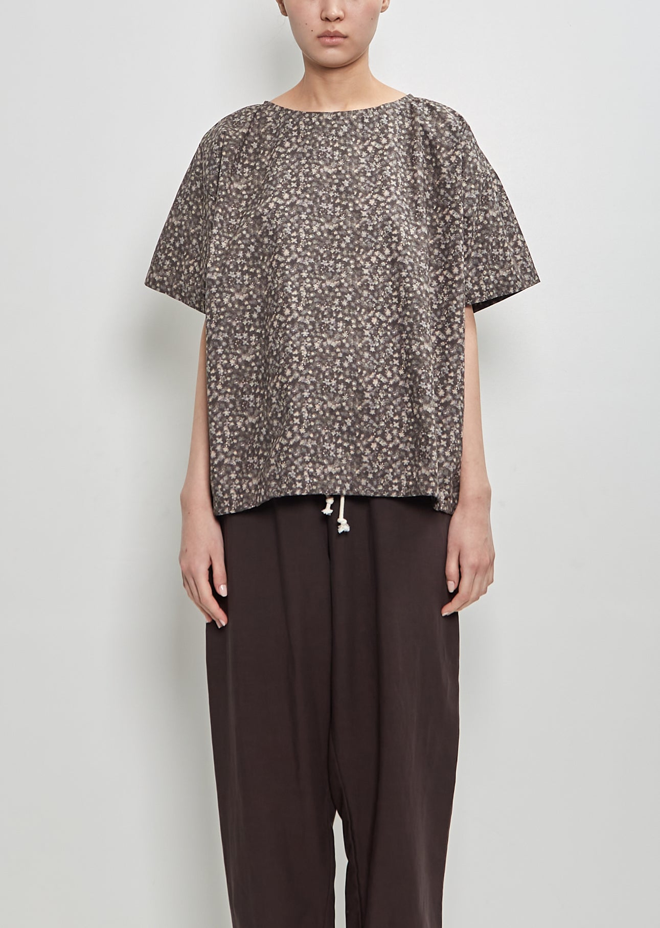 SONO Friedrich Top — Charcoal Floral