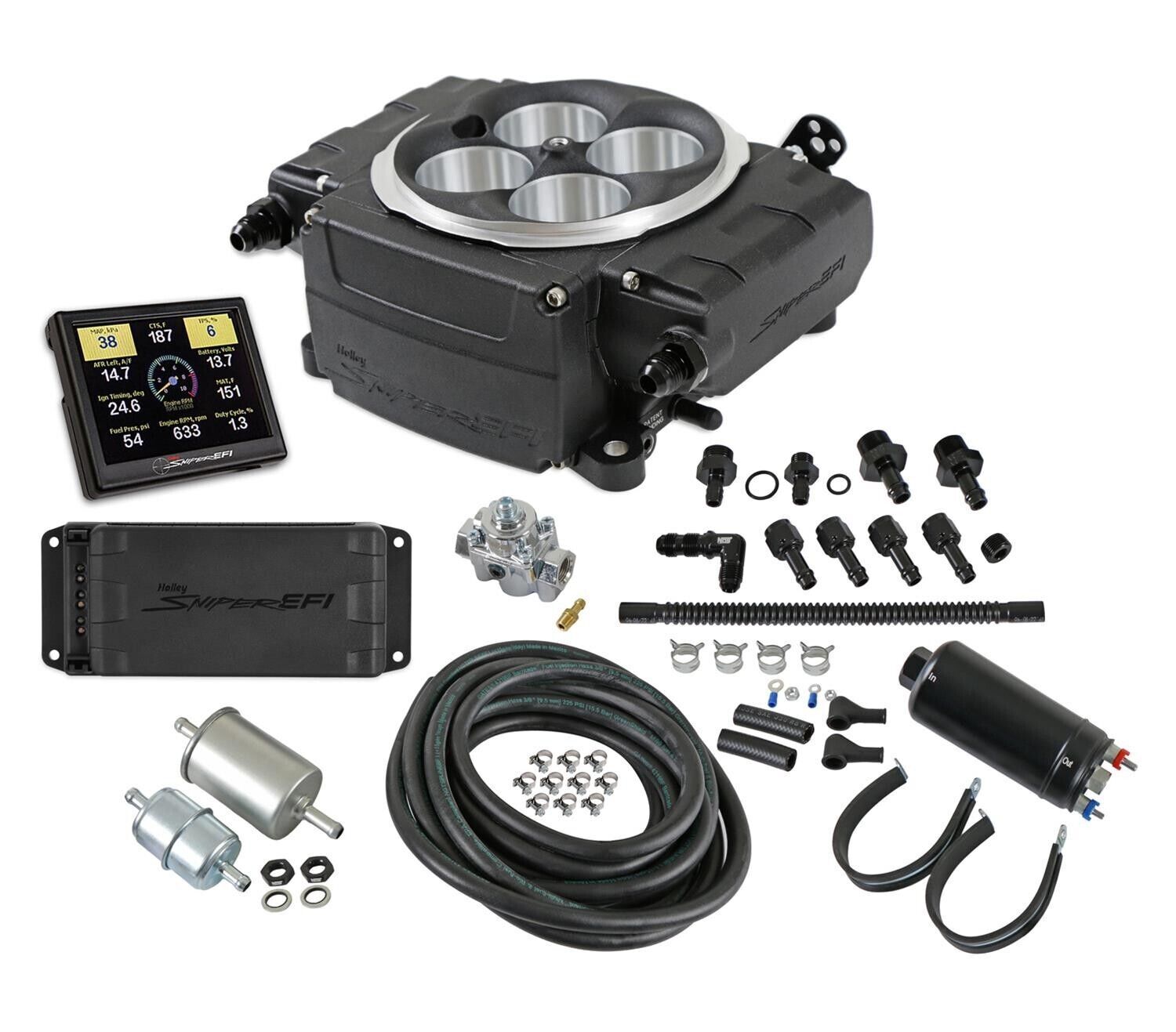 Holley Sniper 2 EFI Self Tuning Fuel Injection System Master Kit # HO550 511 3PK
