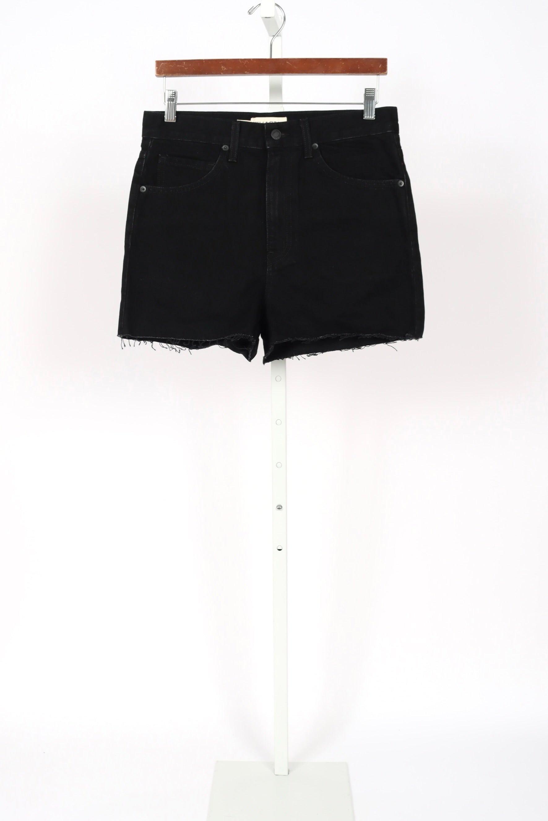 NILI LOTAN Cobain Denim Short   Jet Black