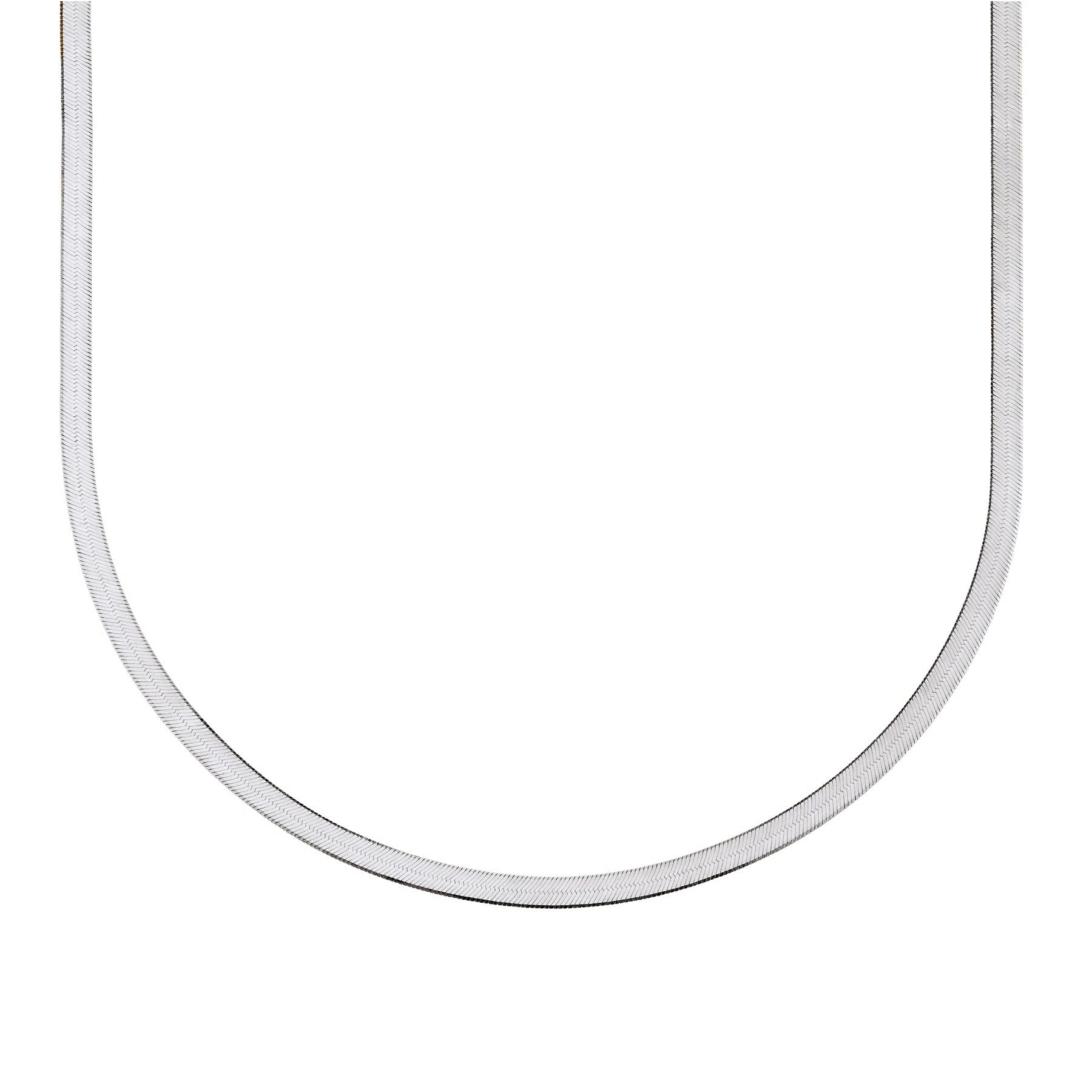 FYB Isabella Herringbone Necklace Silver