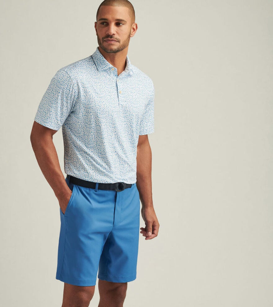 Peter Millar Men's Toga Party Performance Jersey Polo Shirt   White