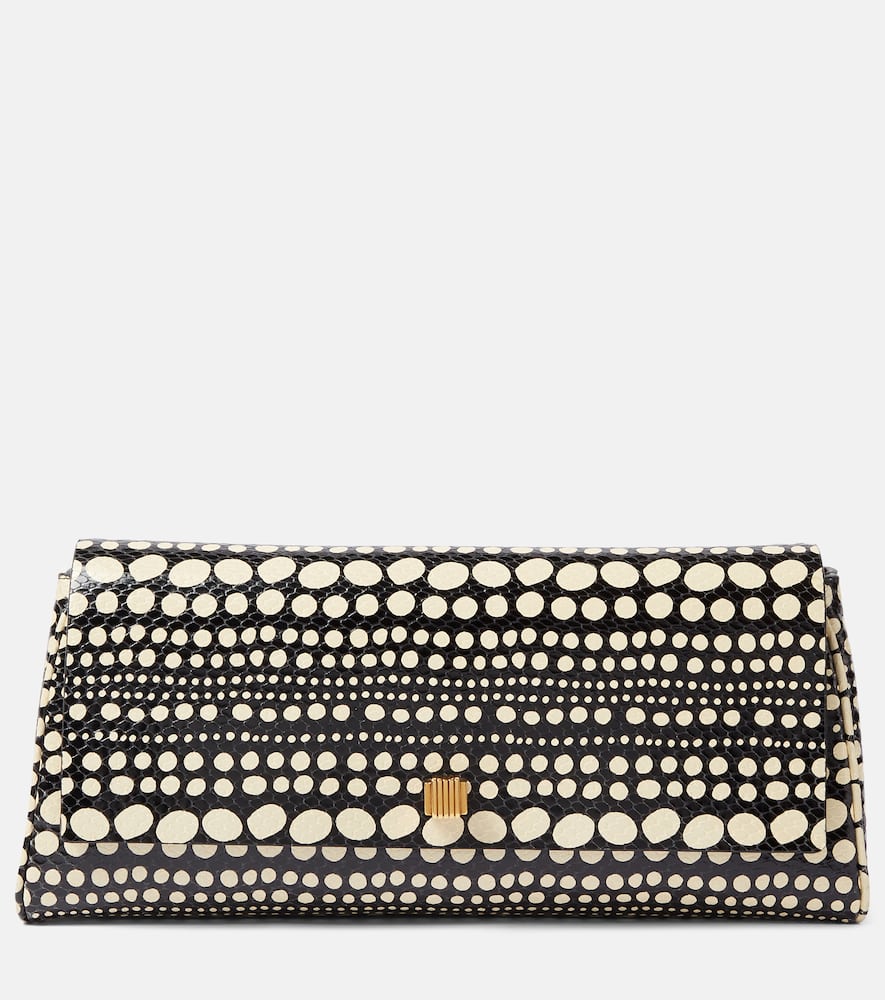 Khaite Audrey snake effect leather clutch