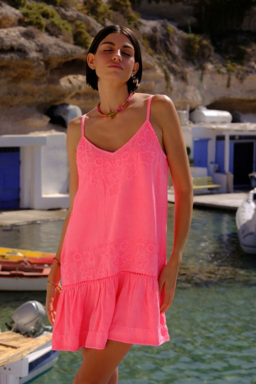 Pranella Cruz Dress Cover Up   Cerise