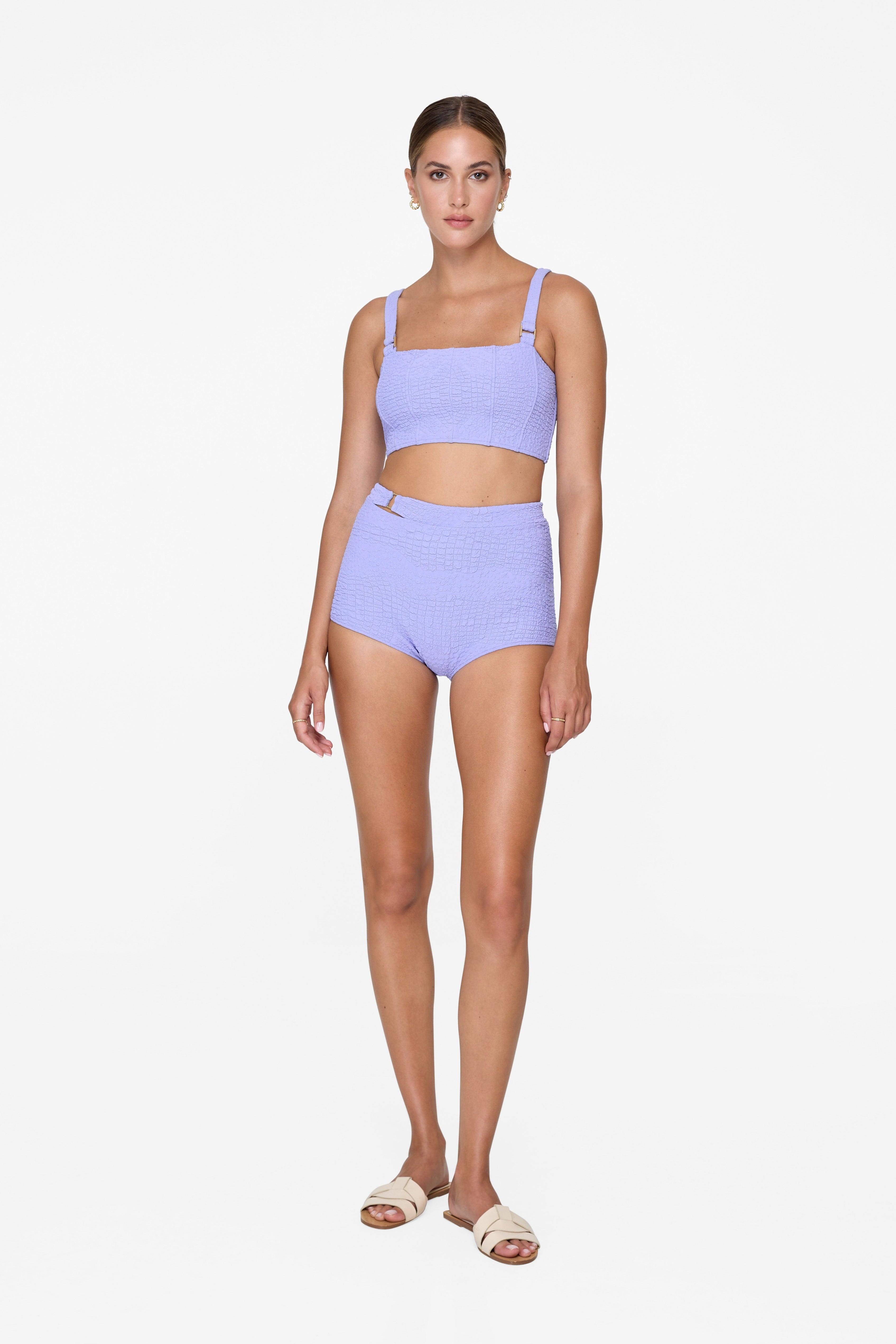 REVEL REY Hunter Top   Lavender Croc