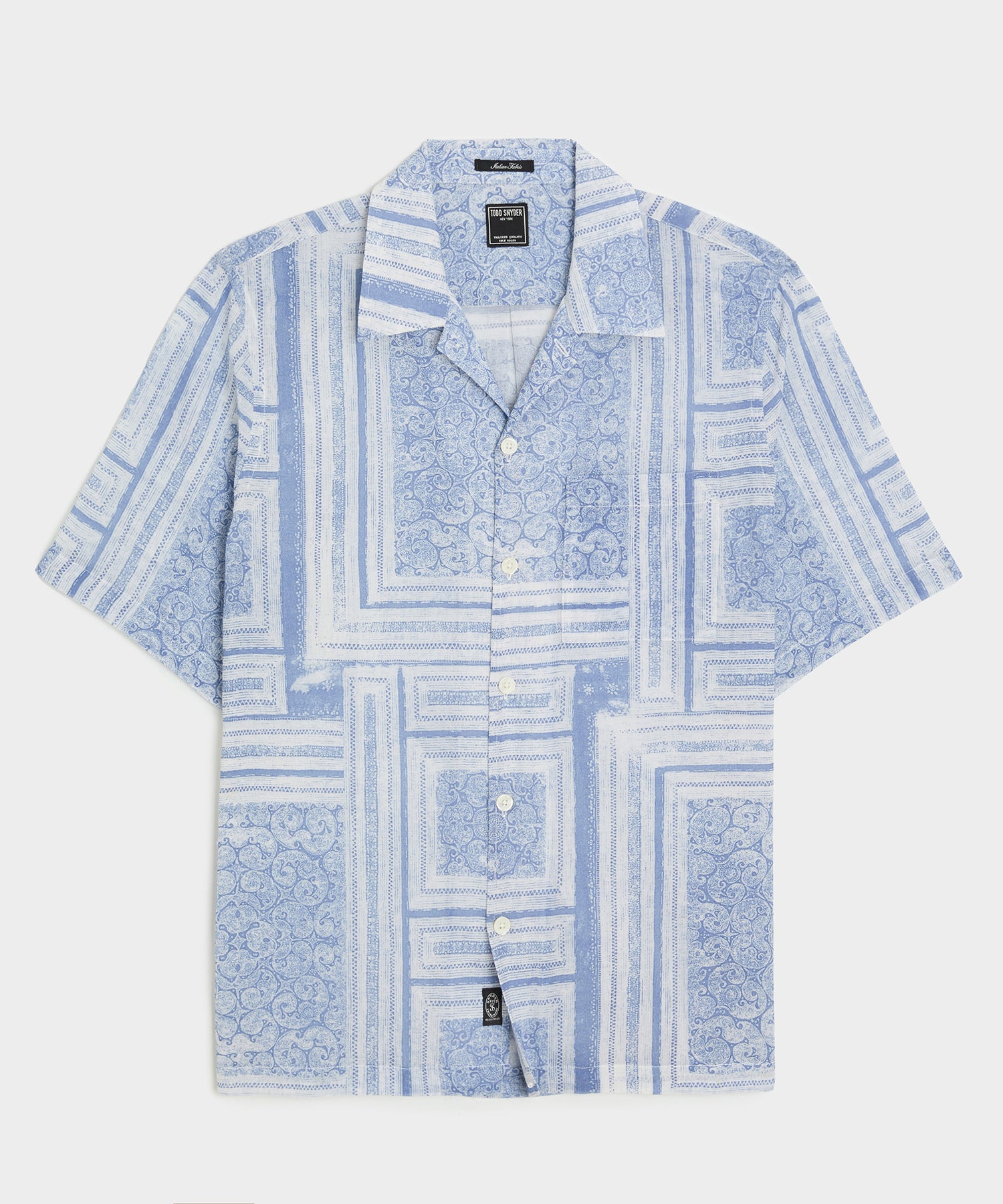 TODD SNYDER Relaxed Cotton Camp Collar Shirt