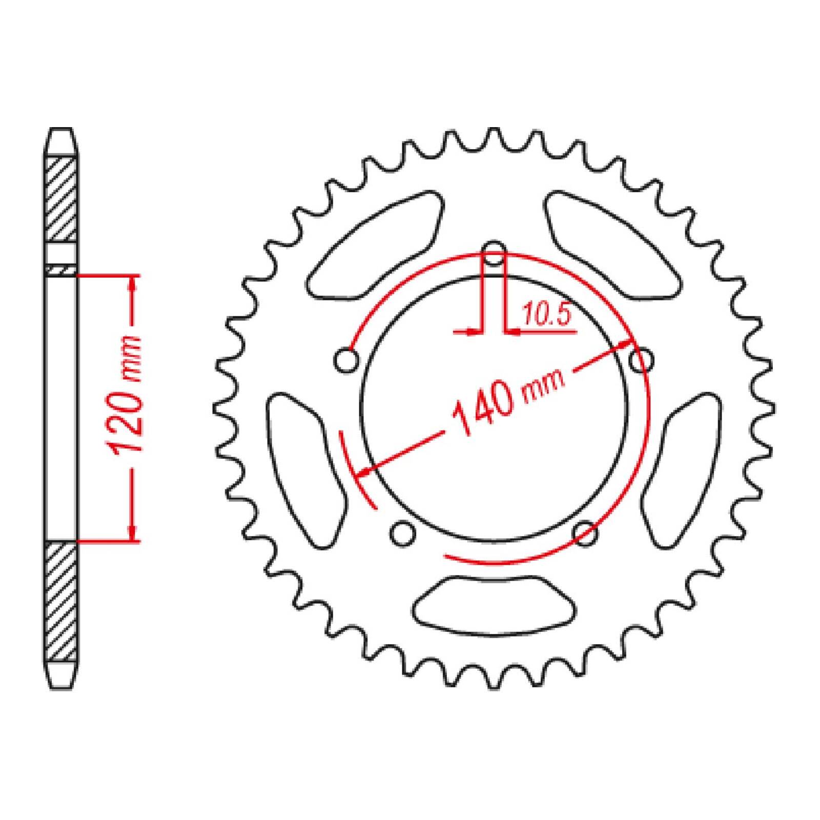 MTX PARTS MTX 1793 Steel Rear Sprocket #520 (11 1793)