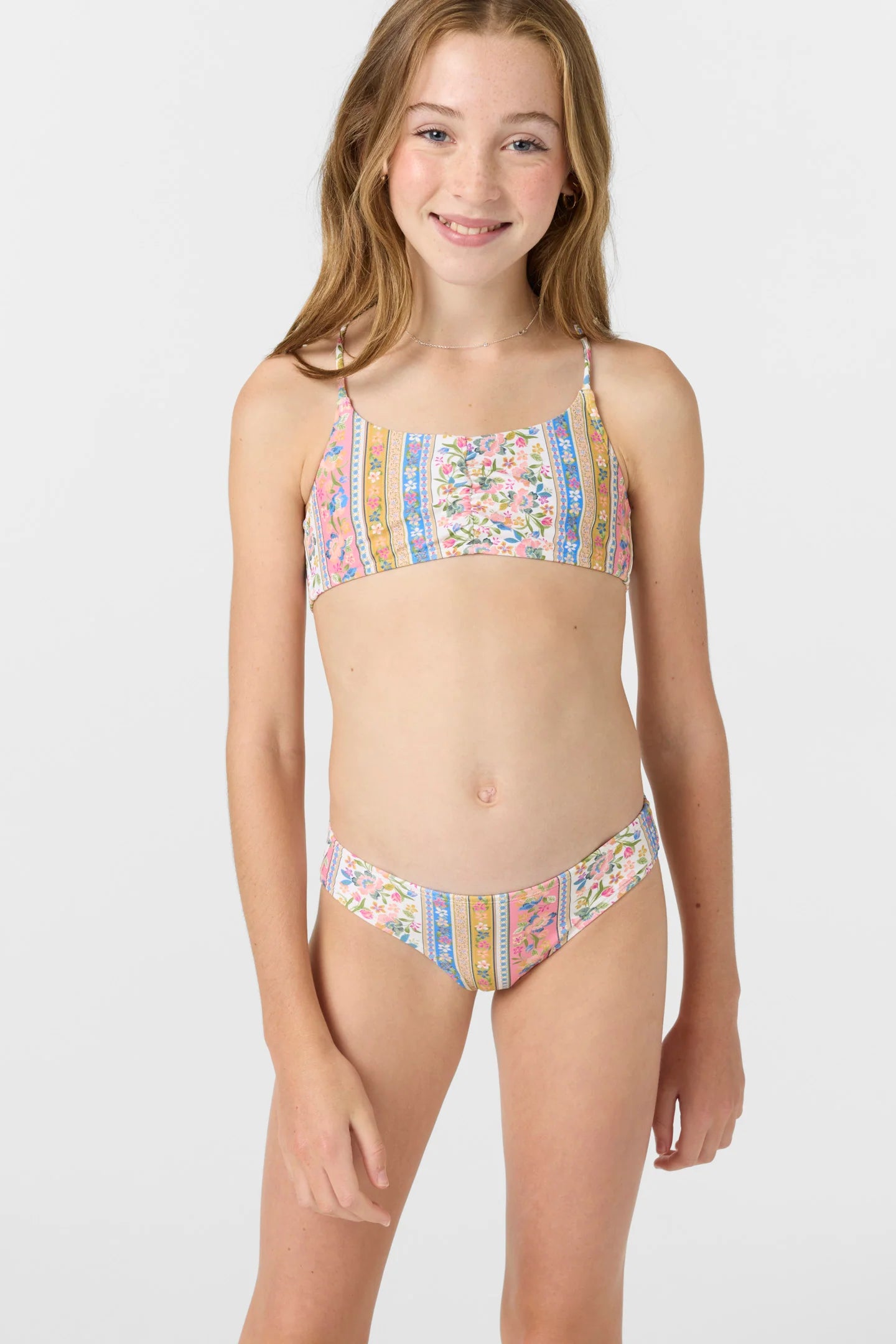 O'NEILL GIRLS Cora Floral Ruched Bralette Set