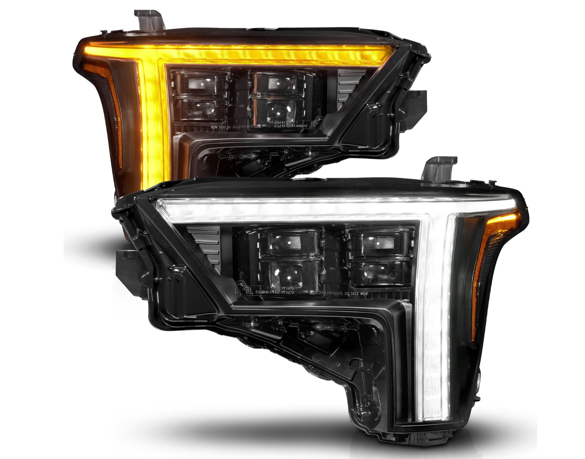 Anzo 2022 2025 Toyota Tundra Z Series Full LED Projector Headlights Black W/ DRL Switch & Initiation (Does Not Fit Models With Factory LED Projectors)