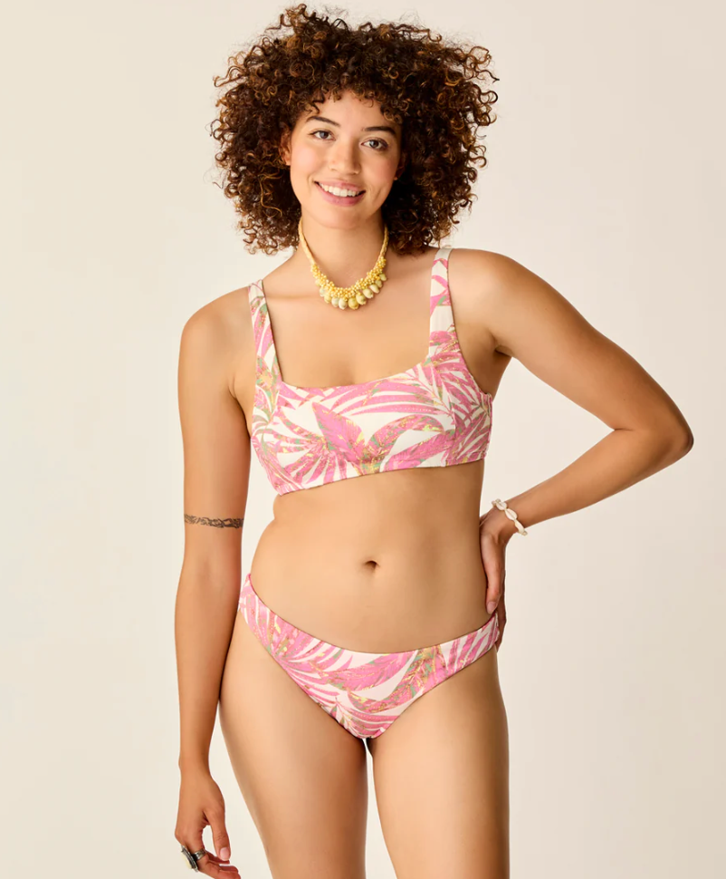 CARVE DESIGNS Sanitas Reversible Bikini Bottom   Pink Oasis Hot Pink