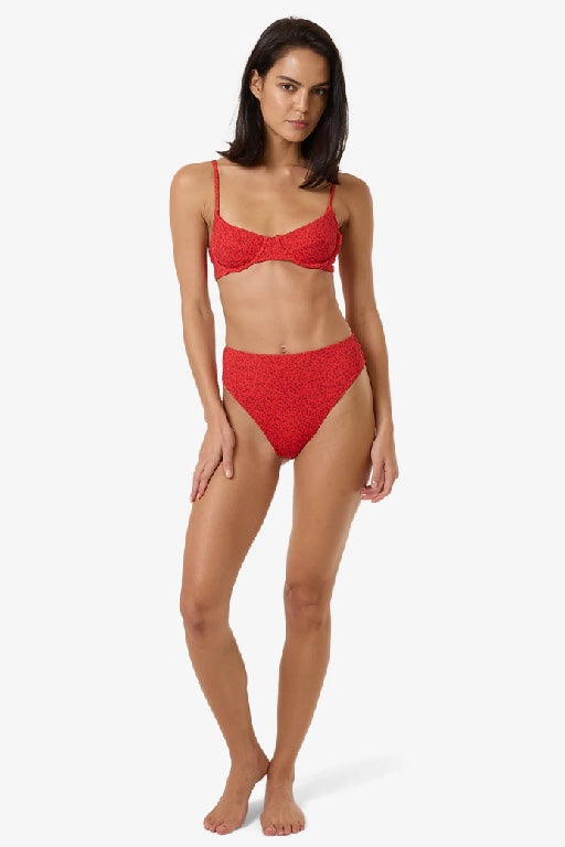THRILLS   ZINNIA 90S HIGH CUT BIKINI BOTTOM   FLAME RED