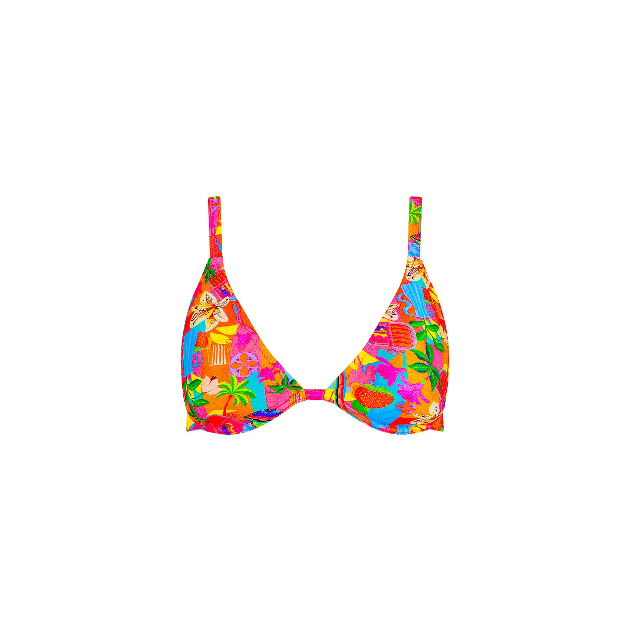 KULANI KINIS TOP178: Underwire Triangle D+ Cup Bikini Top   Havana Haven