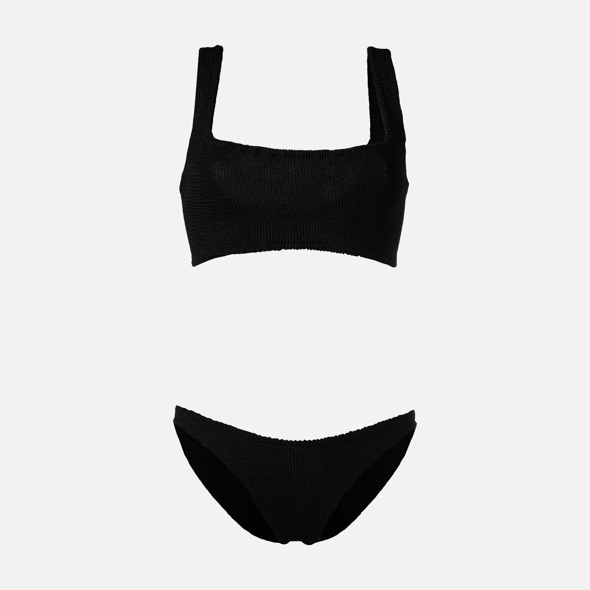 HUNZA G Xandra Bikini Crinkle Black