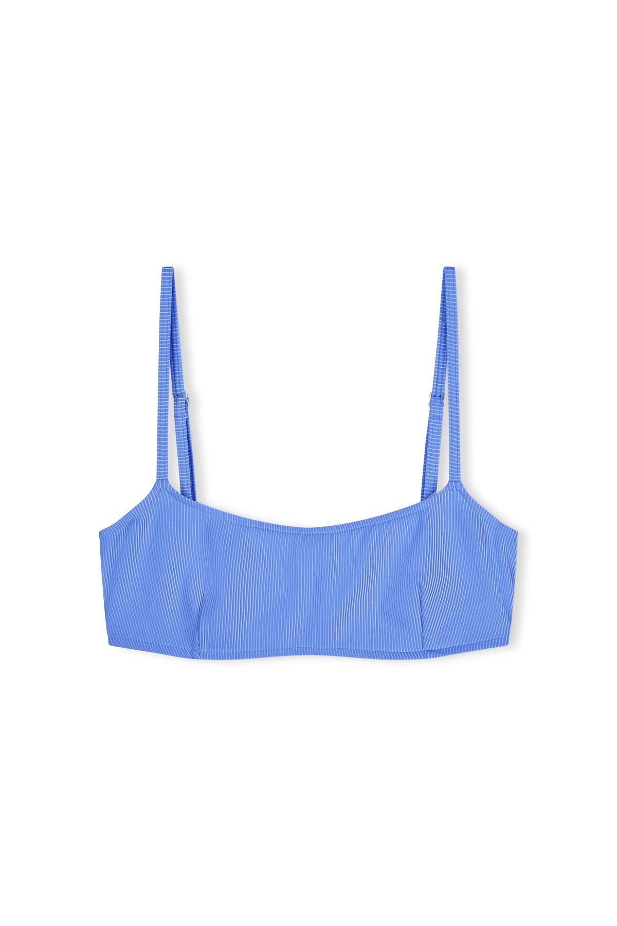 ZULU & ZEPHYR Signature Stripe Bralette Top   Dolphin Blue