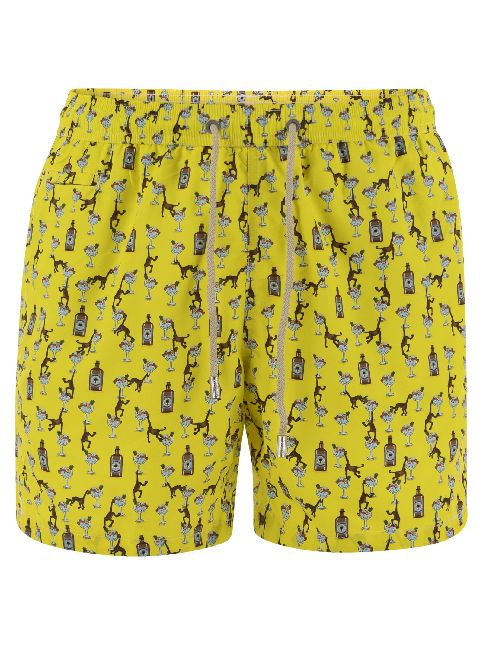 MC2 Saint Barth Shorts livianos de tela de tela con impresión