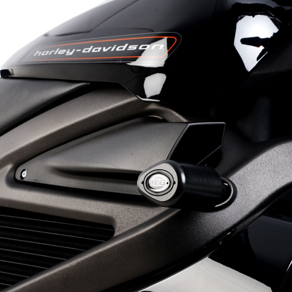 R&G Racing Black Aero Style Crash Protection Bobbins For 2020 2022 Harley Davidson LiveWire ELW
