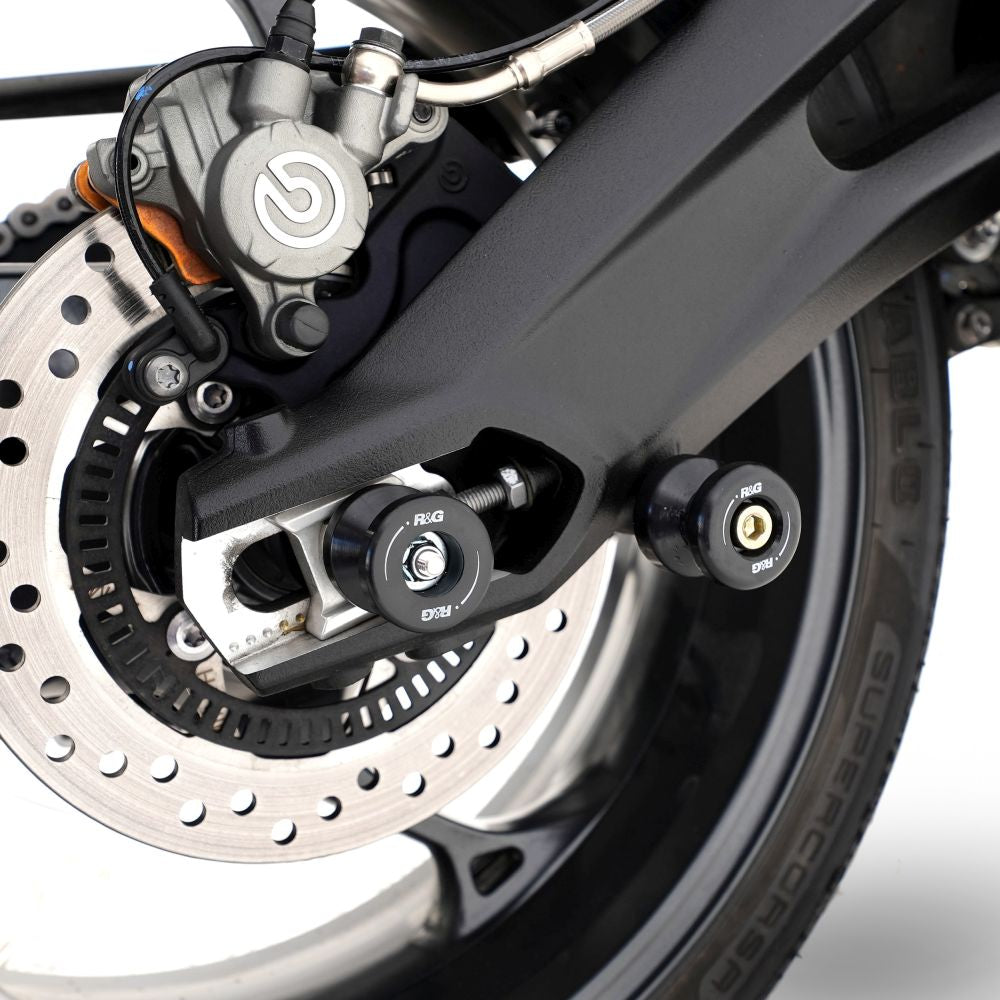 R&G Racing Black Cotton Reels Offset For 2006 2012 Triumph Daytona 675