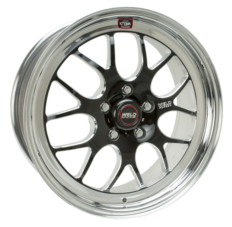 Weld S77 18x12 / 5x4.75 BP / 5.7in. BS Black Wheel (Medium Pad)   Non Beadlock