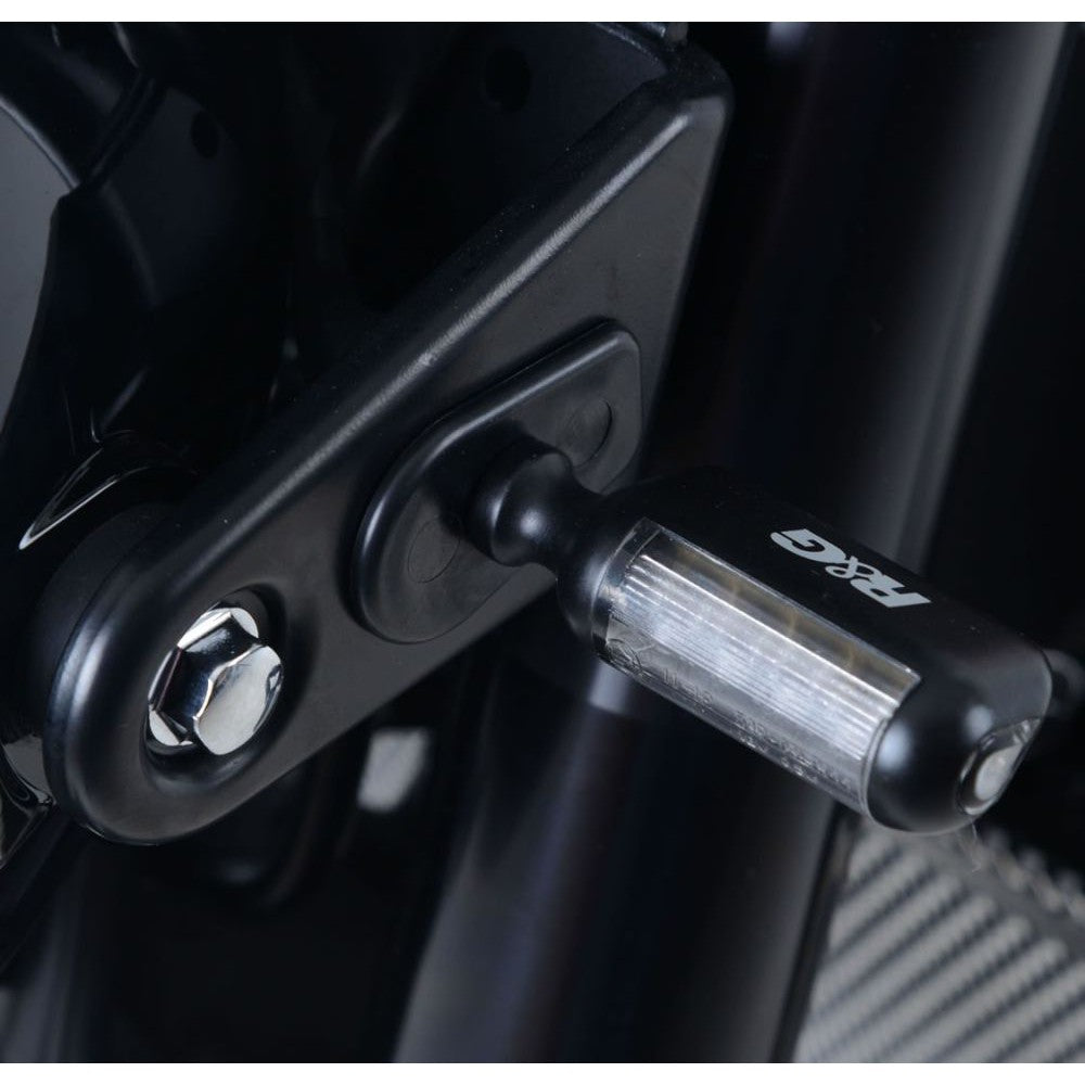 R&G Racing Black Front Indicator Adapter Kit For 2018 2024 Kawasaki Z900RS