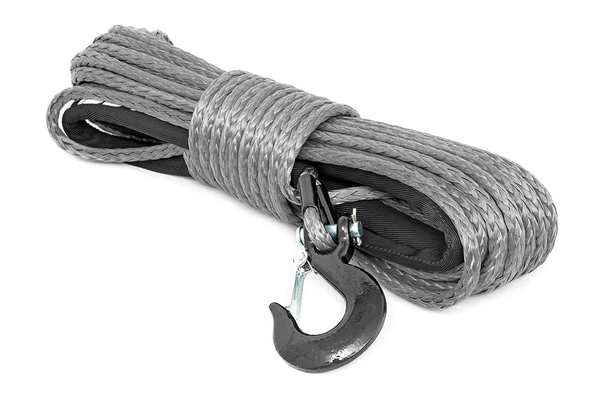 ROUGH COUNTRY Synthetic Rope   3/8 Inch   85 Ft Length   Gray   RS117