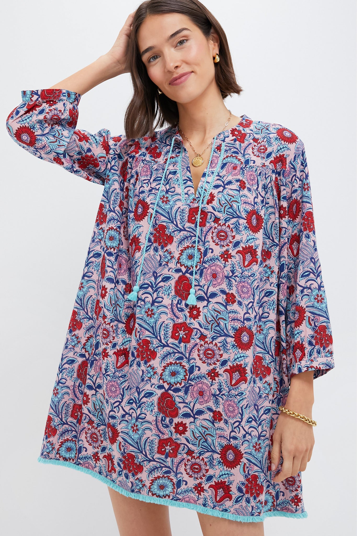 TNUCK BEACH Mauve and Rose Wildflower Bondi Coverup