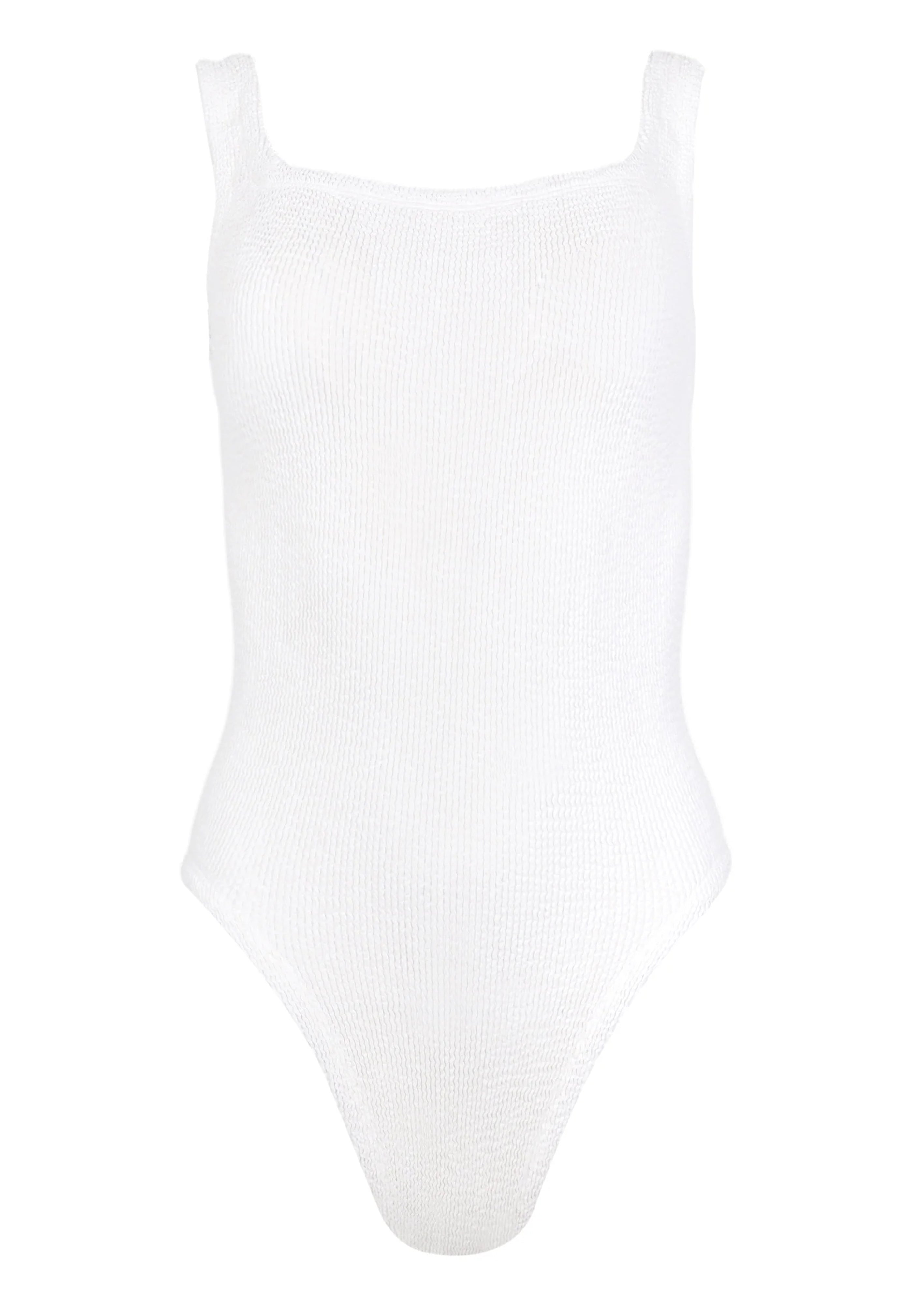 HUNZA G Classic Square Neck Swim White