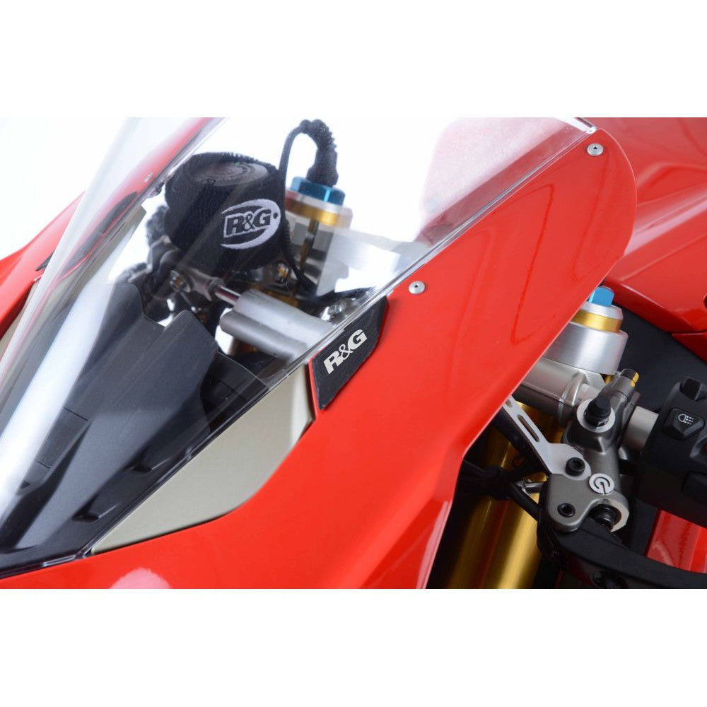R&G Racing Black Mirror Delete Blanking Plates For 2020 2024 Ducati Panigale V2