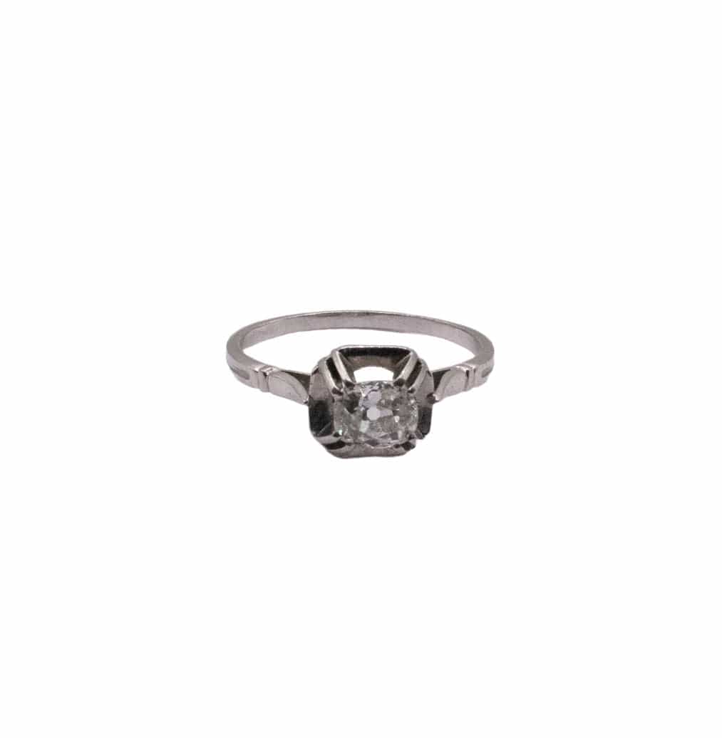 GOLDENSHOP White Gold Diamond Solitaire