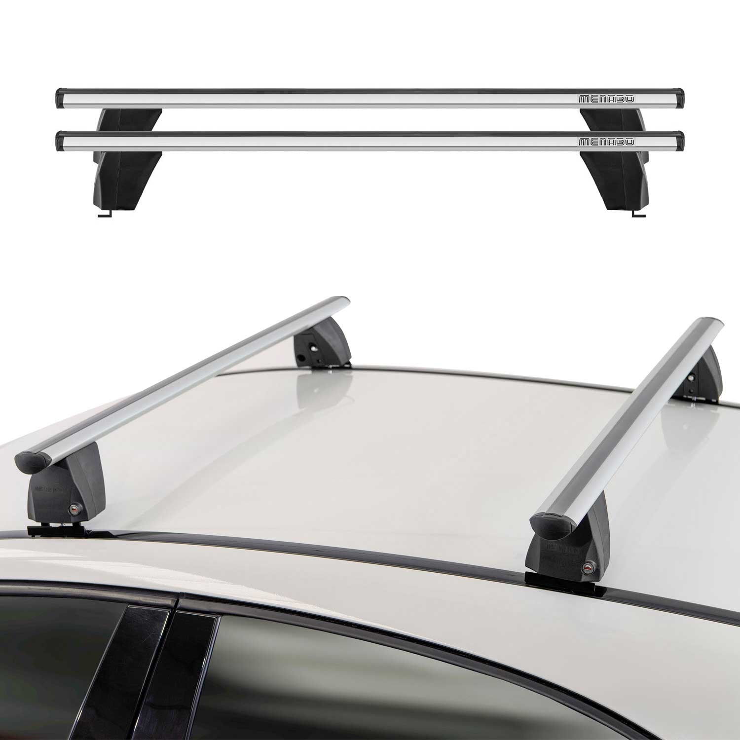 MENABO 2022 2025 BMW iX Roof Rack Cross Bars Silver