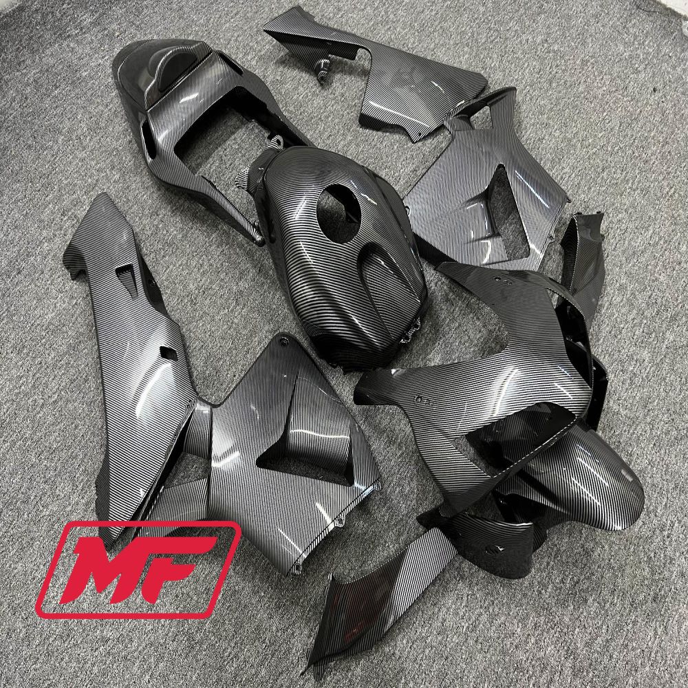 Monster Fairings Full Kit Honda CBR600RR 03 04 Carbon Fiber Style + Windshield + Gas Tank Cover