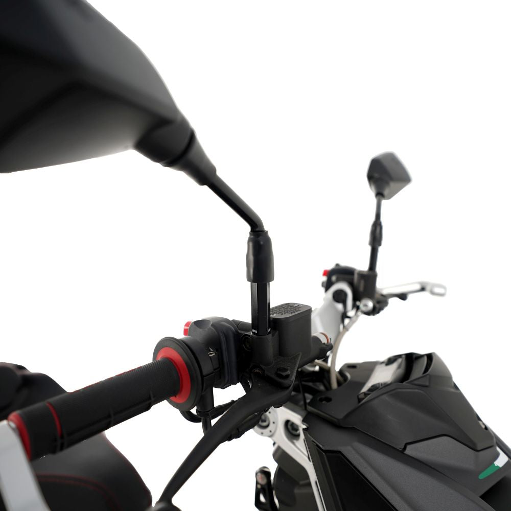 R&G Racing Black Mirror Risers M10 x 1.25 Threaded Mirrors For 2021 2024 Aprilia Tuono 125