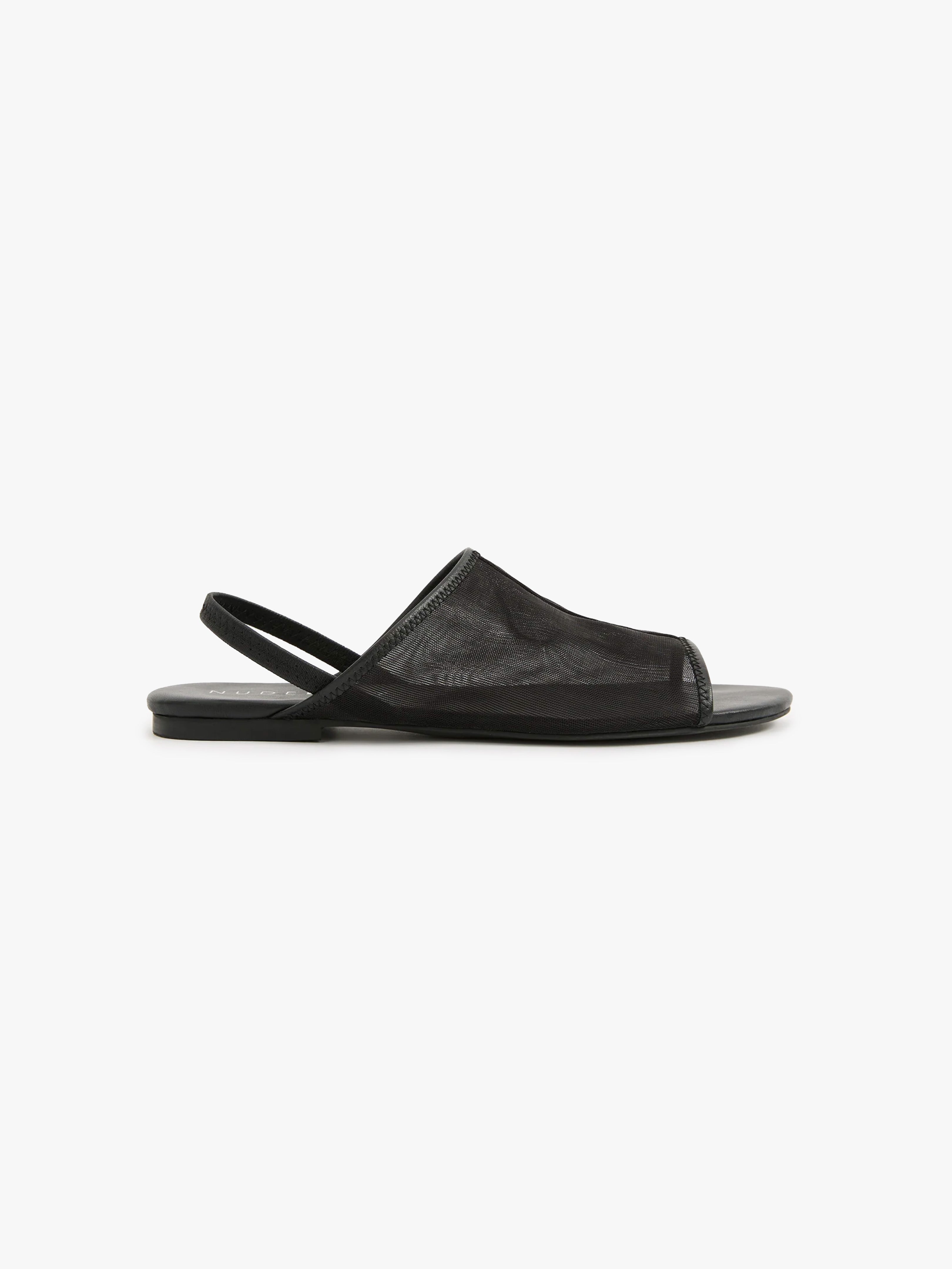 NUDE LUCY Erin Mesh Slingback Sandal   Black